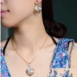 Súprava šperkov Rhombus, zdobená kryštálmi Swarovski