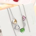 Dlhý dvojitý náhrdelník, zdobený kryštálmi Swarovski