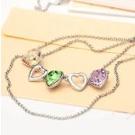 Dlhý dvojitý náhrdelník, zdobený kryštálmi Swarovski