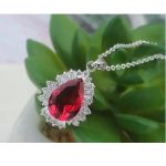 Súprava šperkov v tvare kvapky, indická ružová