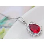 Súprava šperkov v tvare kvapky, indická ružová