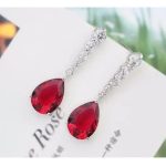 Súprava šperkov v tvare kvapky, indická ružová