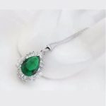 Súprava šperkov v tvare kvapky, zelená