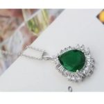 Súprava šperkov v tvare kvapky, zelená