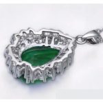 Súprava šperkov v tvare kvapky, zelená