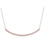 Zahnutý náhrdelník s príveskom, Rosegold, ružové zlato