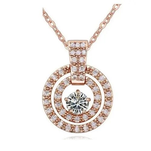 Trojitý kruhový náhrdelník, Rosegold, ružové zlato