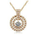 Trojitý kruhový náhrdelník, trblietavé zlato