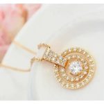 Trojitý kruhový náhrdelník, trblietavé zlato