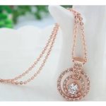 Trojitý kruhový náhrdelník, Rosegold, ružové zlato