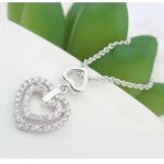 Dvojitý náhrdelník v tvare srdca, Crystal