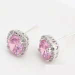 Zaoblená súprava šperkov, ružová