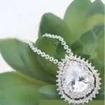 Náhrdelník s príveskom Water drop, Kristály