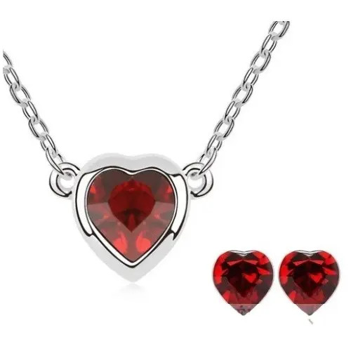 Súprava šperkov v tvare srdca, Bright Greetings, zdobená kryštálmi Swarovski