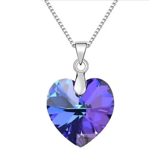 Náhrdelník s príveskom srdiečko, Crystal HEL, zdobený kryštálmi Swarovski