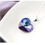 Náhrdelník s príveskom srdiečko, Crystal HEL, zdobený kryštálmi Swarovski