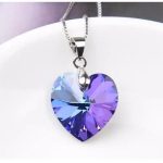 Náhrdelník s príveskom srdiečko, Crystal HEL, zdobený kryštálmi Swarovski