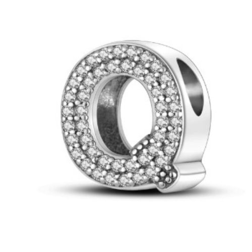 Strieborný prívesok, písmeno, Q