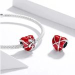 Strieborný prívesok, darčekové balenie, červený