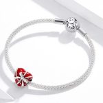 Strieborný prívesok, darčekové balenie, červený