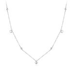 Strieborný náhrdelník so srdiečkami