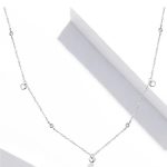 Strieborný náhrdelník so srdiečkami