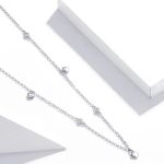 Strieborný náhrdelník so srdiečkami