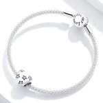 Strieborné kúzlo, srdce s hviezdami