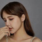 Strieborné náušnice, kožený vzor