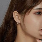 Strieborné náušnice, kožený vzor