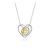 Strieborný srdiečkový náhrdelník s pozláteným srdiečkom