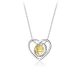 Strieborný srdiečkový náhrdelník s pozláteným srdiečkom