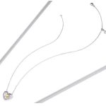 Strieborný srdiečkový náhrdelník s pozláteným srdiečkom