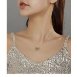 Strieborný srdiečkový náhrdelník s pozláteným srdiečkom