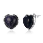 Strieborné náušnice, v tvare srdca, hviezdne nebo