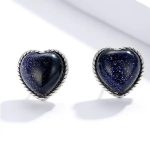 Strieborné náušnice, v tvare srdca, hviezdne nebo