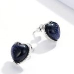 Strieborné náušnice, v tvare srdca, hviezdne nebo