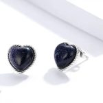 Strieborné náušnice, v tvare srdca, hviezdne nebo