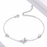 Ezüst karkötő pillangókkal