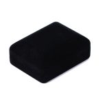 Zamatová šperkovnica na náhrdelník, čierna