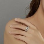 Dámsky strieborný prsteň s bielym kryštálom, veľkosť 7