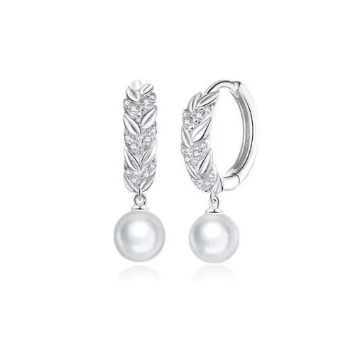 Strieborné náušnice s perlami