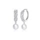 Strieborné náušnice s perlami