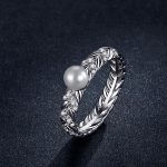 Strieborný prsteň, pšeničný klas, veľkosť 7