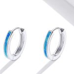 Strieborné náušnice, opál