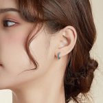 Strieborné náušnice, opál