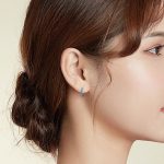 Strieborné náušnice, opál