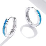 Strieborné náušnice, opál