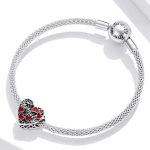 Strieborné kúzlo, rodinná láska, s farebnými srdiečkami, ktoré menia teplo