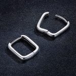 Strieborné náušnice, štvorcové